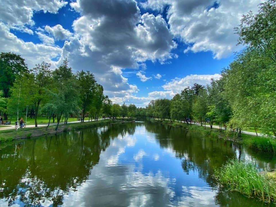 Modern Apartment Near Park Kiev Esterno foto
